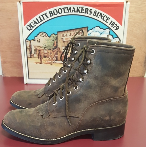 Justin 545 Bay Apache Kiltie Roper Boot 